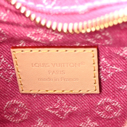 Louis Vuitton Monogram Denim Pochette Valley Fuchsia 5 of 8