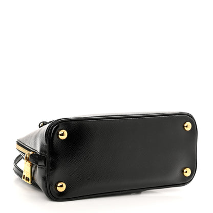 Prada Saffiano Vernice Mini Promenade Tote Black 3 of 8