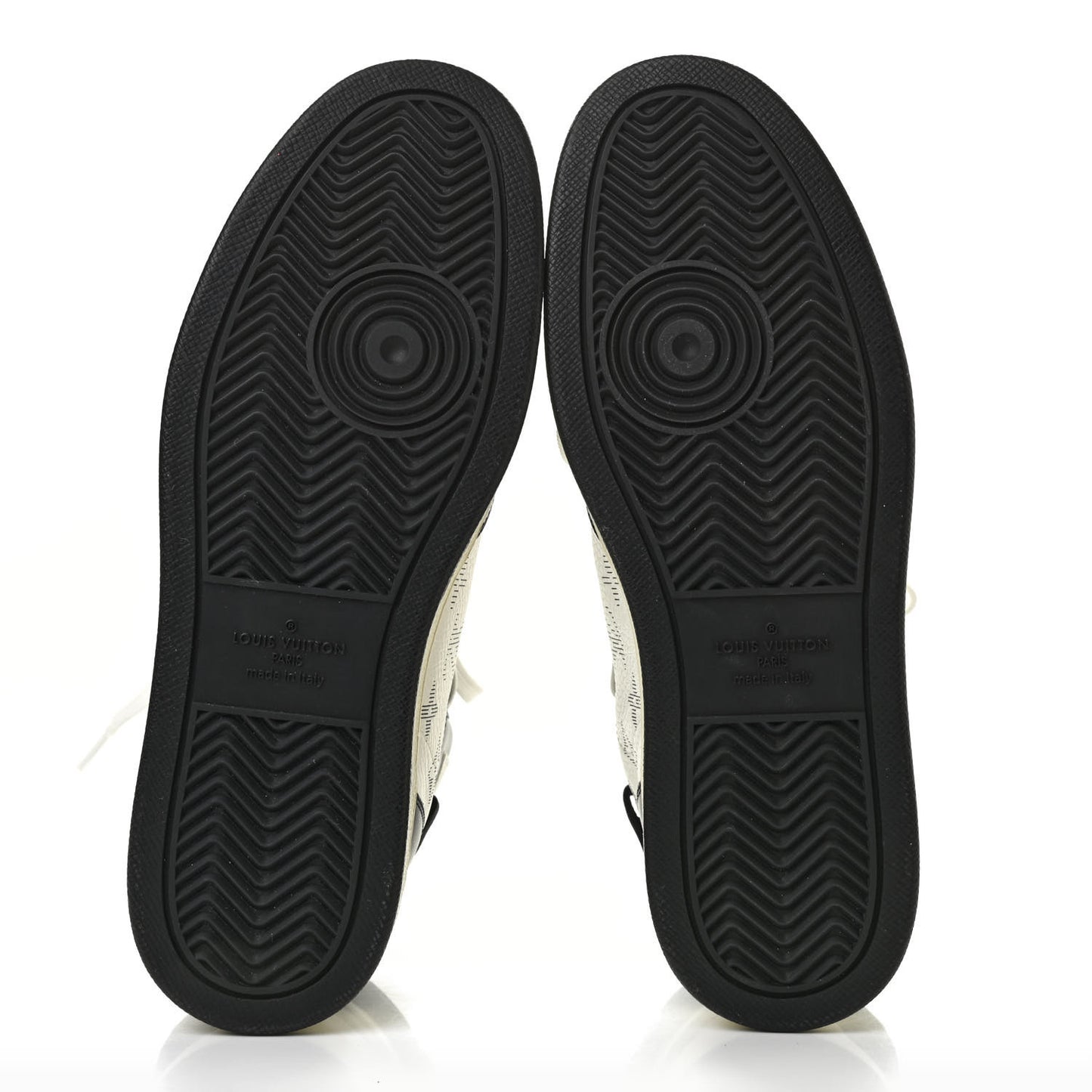 Calfskin Monogram Rivoli Mens High Top Sneakers 6 Black