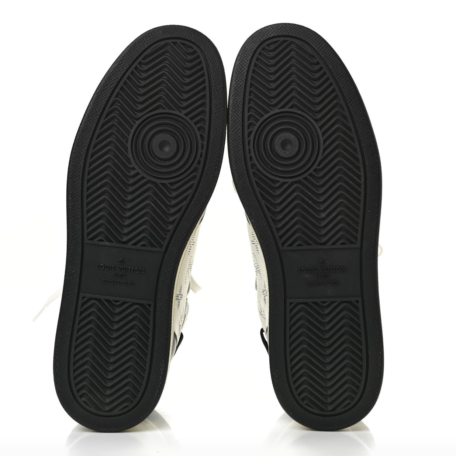 Louis Vuitton Calfskin Monogram Rivoli Mens High Top Sneakers 6 Black 5 of 8
