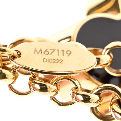 Louis Vuitton Metal Enamel Fleur De Monogram Bag Charm Dore 4 of 4