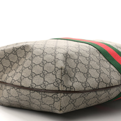 Gucci GG Supreme Monogram Web Ophidia Half Moon Hobo Brown 8 of 11