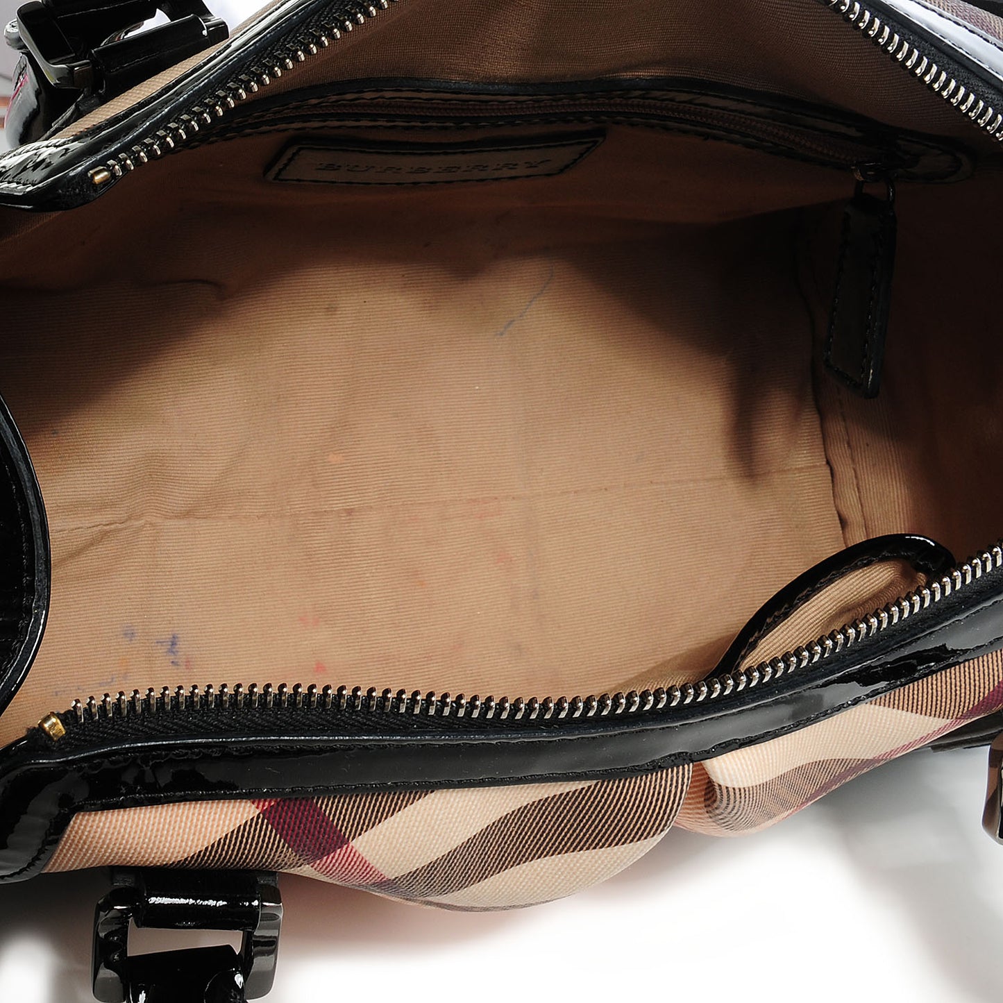 Patent Supernova Check Pilgrim Tote Black