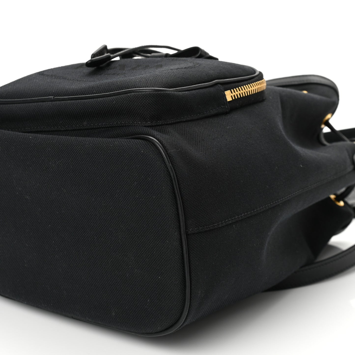Canvas Drawstring Bucket Black