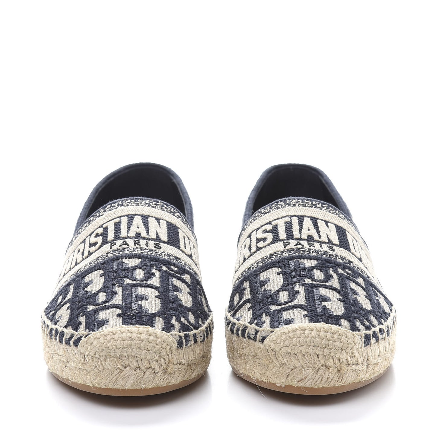Oblique Embroidered Granville 15mm Espadrilles 36.5 Deep Blue