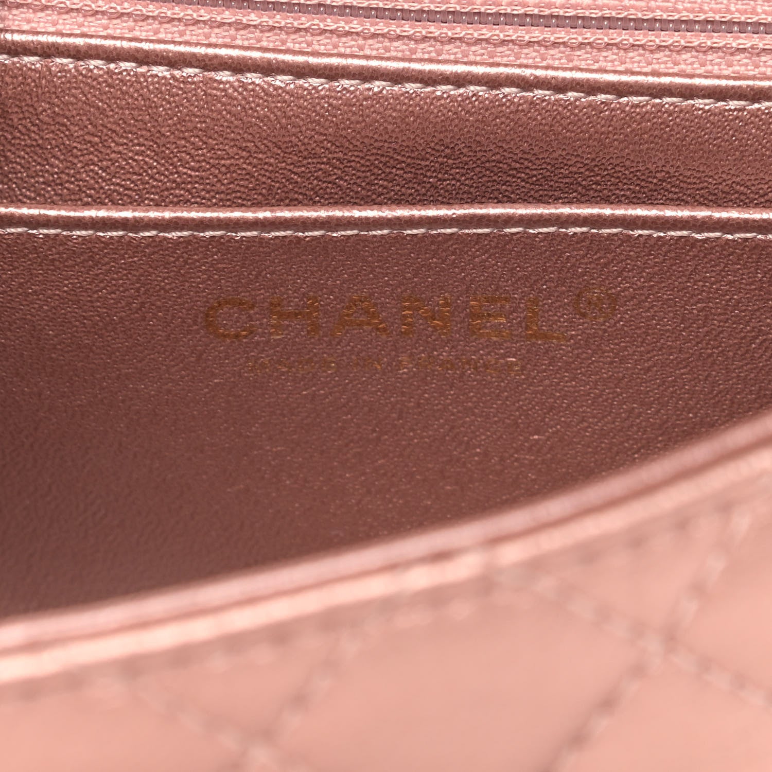 Chanel Metallic Grained Calfskin Quilted 2.55 Reissue Mini Flap Copper Pink 6 of 9