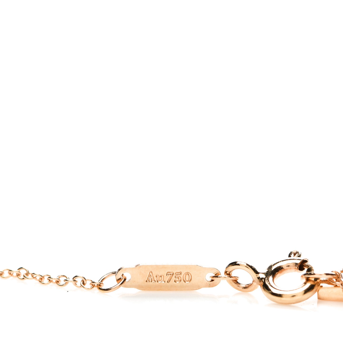 18K Rose Gold Small T Smile Pendant Necklace