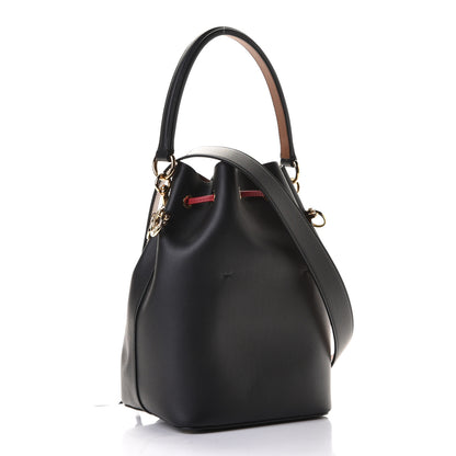 Fendi Vitello Grace F is Fendi Stamp Patch Perforated Small Mon Tresor Bucket Bag Black 2 of 5