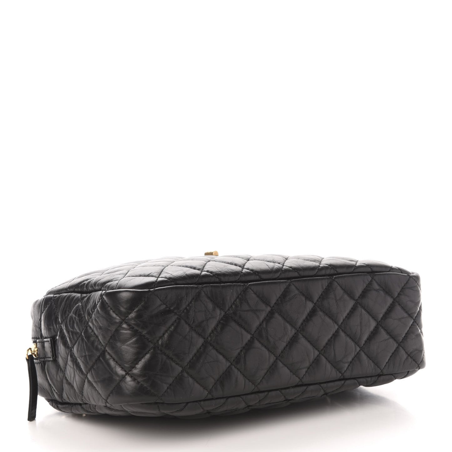 Aged Calfskin Quilted Medium Reissue Camera Case Black