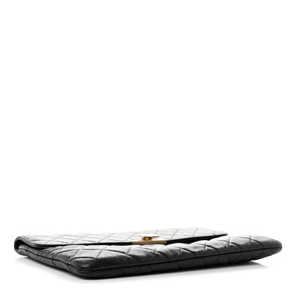 Chanel Caviar Quilted Medium Golden Class Pouch Black 4 of 7