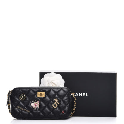 Chanel Aged Calfskin Lucky Charms 2.55 Reissue Small Clutch With Chain Black 9 of 9