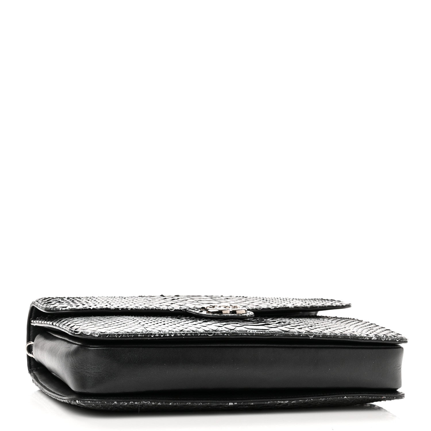 Chanel Snakeskin Large Perfect Edge Flap Silver 4 of 10