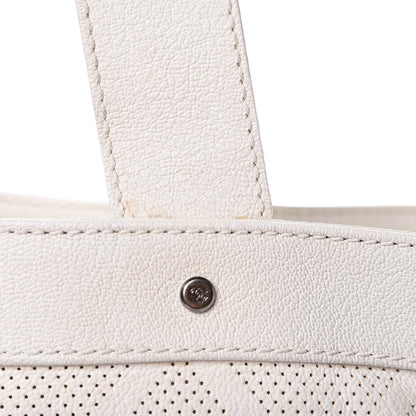 Chanel Goatskin Perforated Large CC Tote White 17 of 29