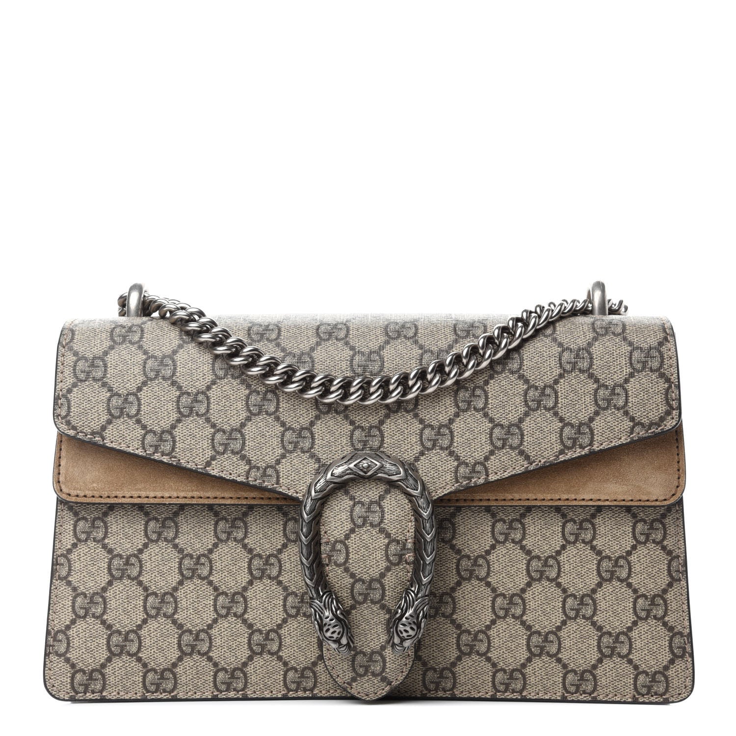 Gucci GG Supreme Monogram Small Dionysus Shoulder Bag Taupe 1 of 12
