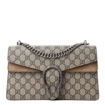 Gucci GG Supreme Monogram Small Dionysus Shoulder Bag Taupe 1 of 12
