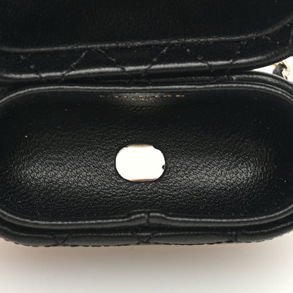 Chanel Lambskin Quilted Chain Around Airpods Pro Case With Chain Black 5 of 7