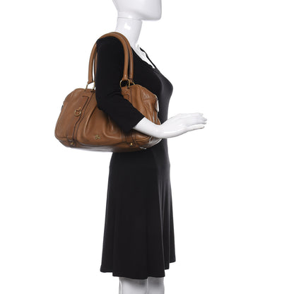 Burberry Pebbled Calfskin Small Ashbury Satchel Brown 2 of 11