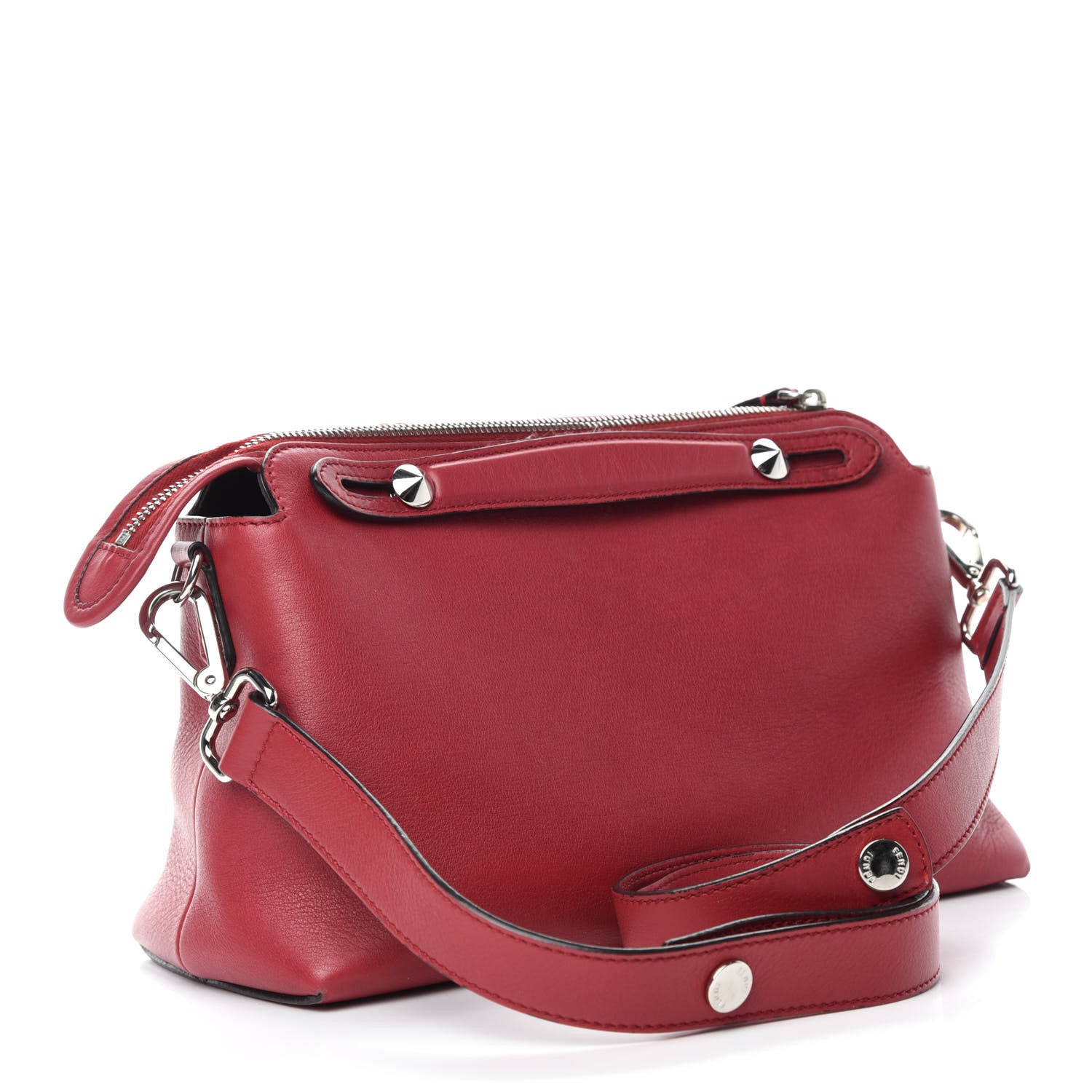 Fendi Vitello Dolce Marmol Medium By The Way Boston Bag Ciliegia 3 of 11