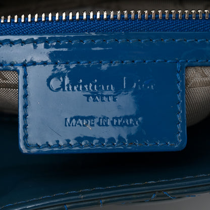 Christian Dior Patent Cannage Large Lady Dior Blue 6 of 14