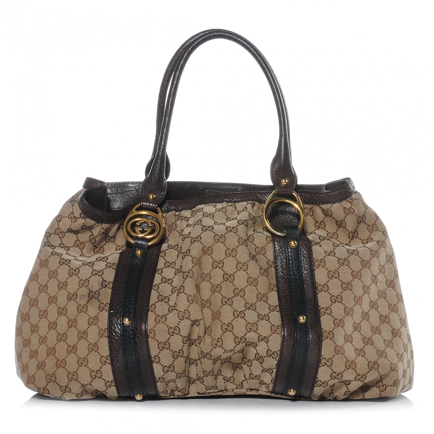 Gucci Monogram Medium Interlocking Icon Tote Dark Brown 1 of 7