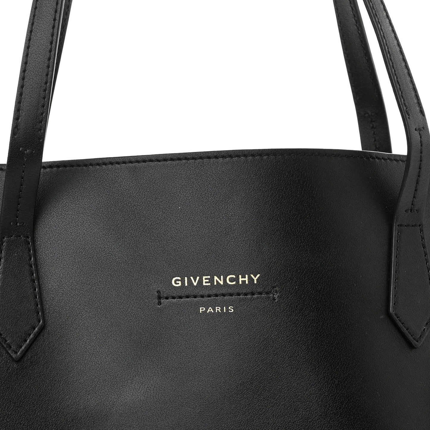 Smooth Calfskin Wing Shopper Tote Black White