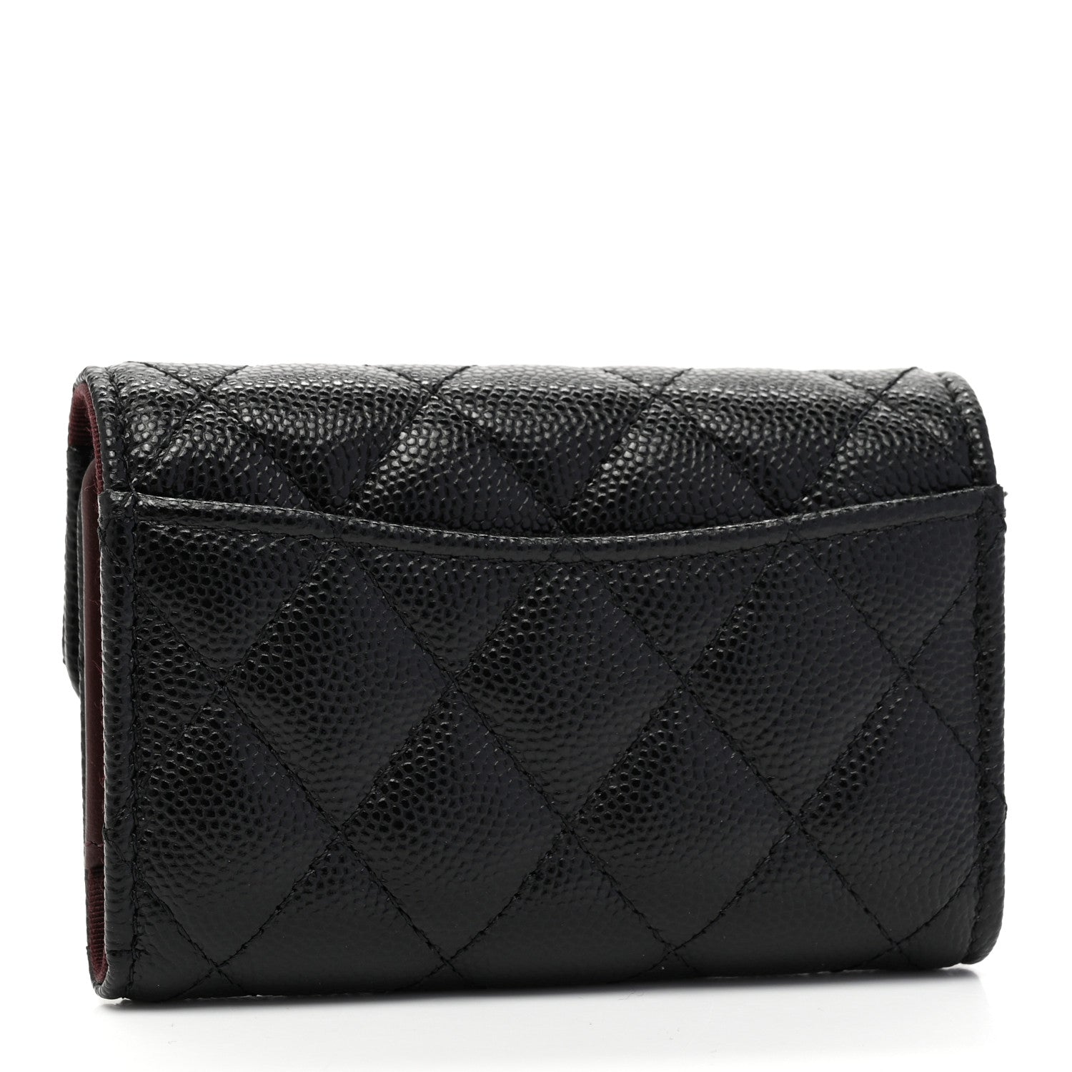 Chanel Caviar Quilted Classic 4 Key Holder Wallet Black 3 of 9