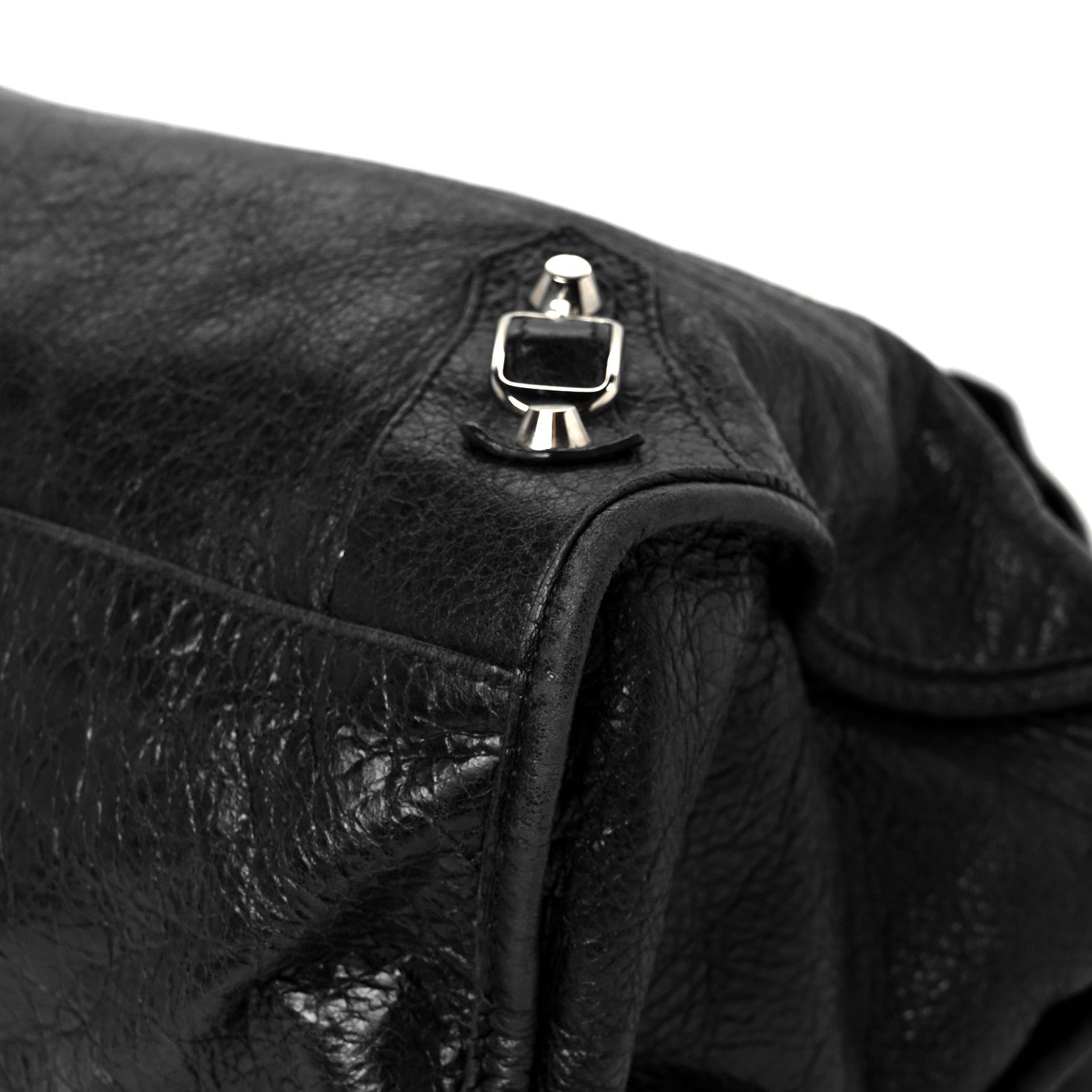 Balenciaga Agneau Arena Silver Hardware Medium Le City Black 13 of 14