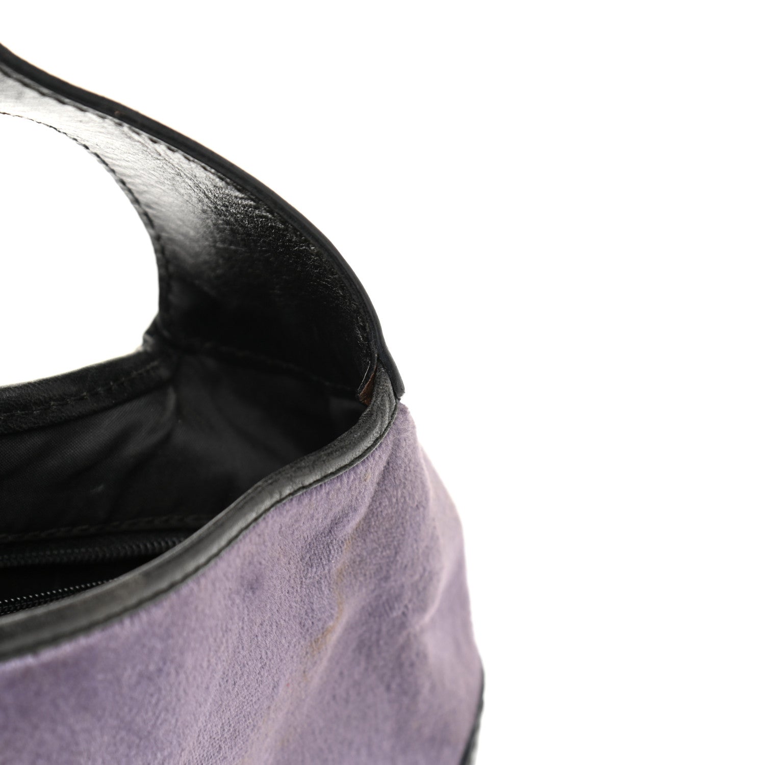 Gucci Velvet Calfskin Jackie O Hobo Purple Black 12 of 17