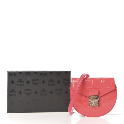 MCM Diamond Patent Patricia Round Crossbody Bag Teaberry 2 of 9