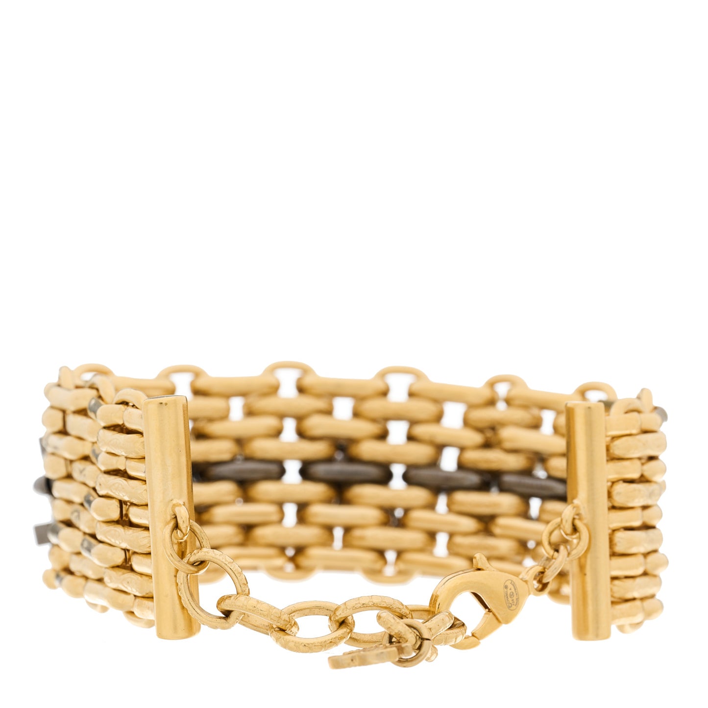 Crystal CC Chain Logo Bracelet Gold Silver