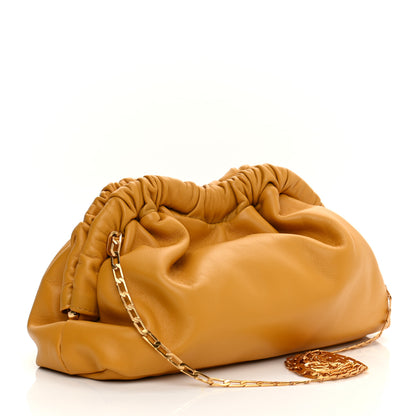 Mansur Gavriel Lambskin Mini Cloud Chain Clutch Ochre 3 of 10