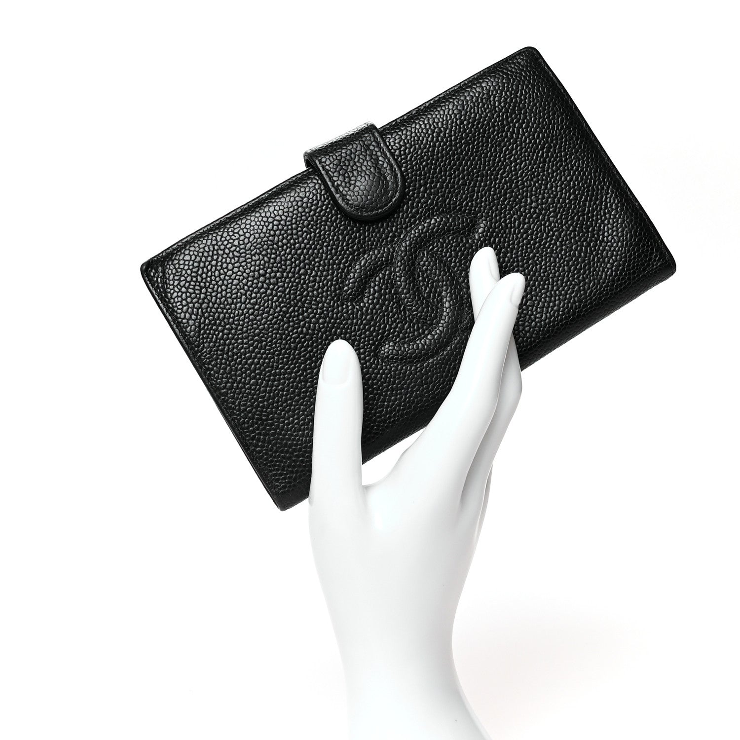 Chanel Caviar Timeless CC French Wallet Black 2 of 13