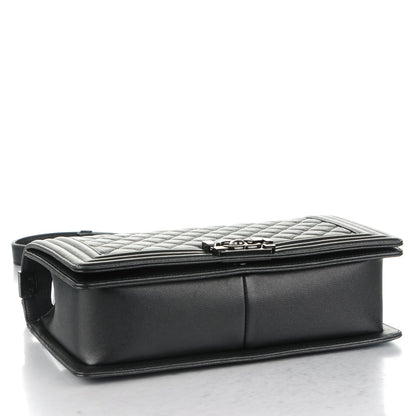 Chanel Caviar Quilted New Medium Boy Flap So Black 4 of 8
