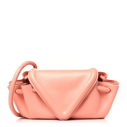 Bottega Veneta Lambskin Small Beak Triangle Flap Shoulder Bag Peachy Silver 1 of 10