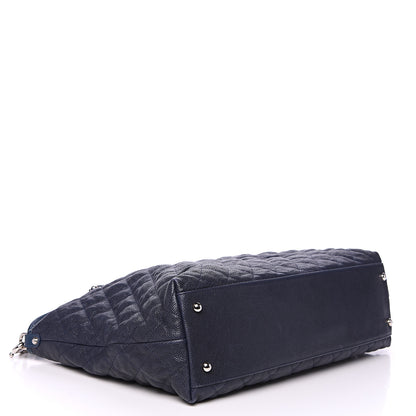 Chanel Caviar Quilted French Riviera Shoulder Bag Dark Navy Blue 3 of 13
