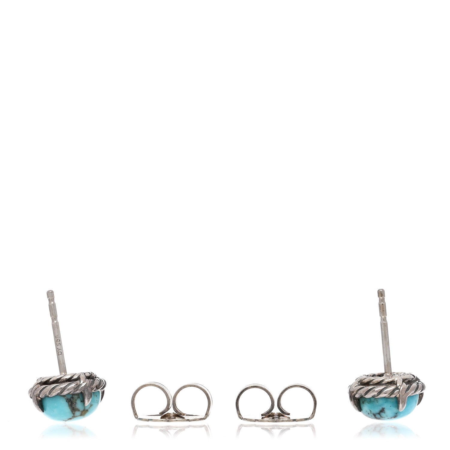 David Yurman Sterling Silver Turquoise Chatelaine Earrings 3 of 4