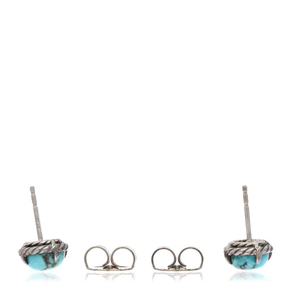 David Yurman Sterling Silver Turquoise Chatelaine Earrings 3 of 4