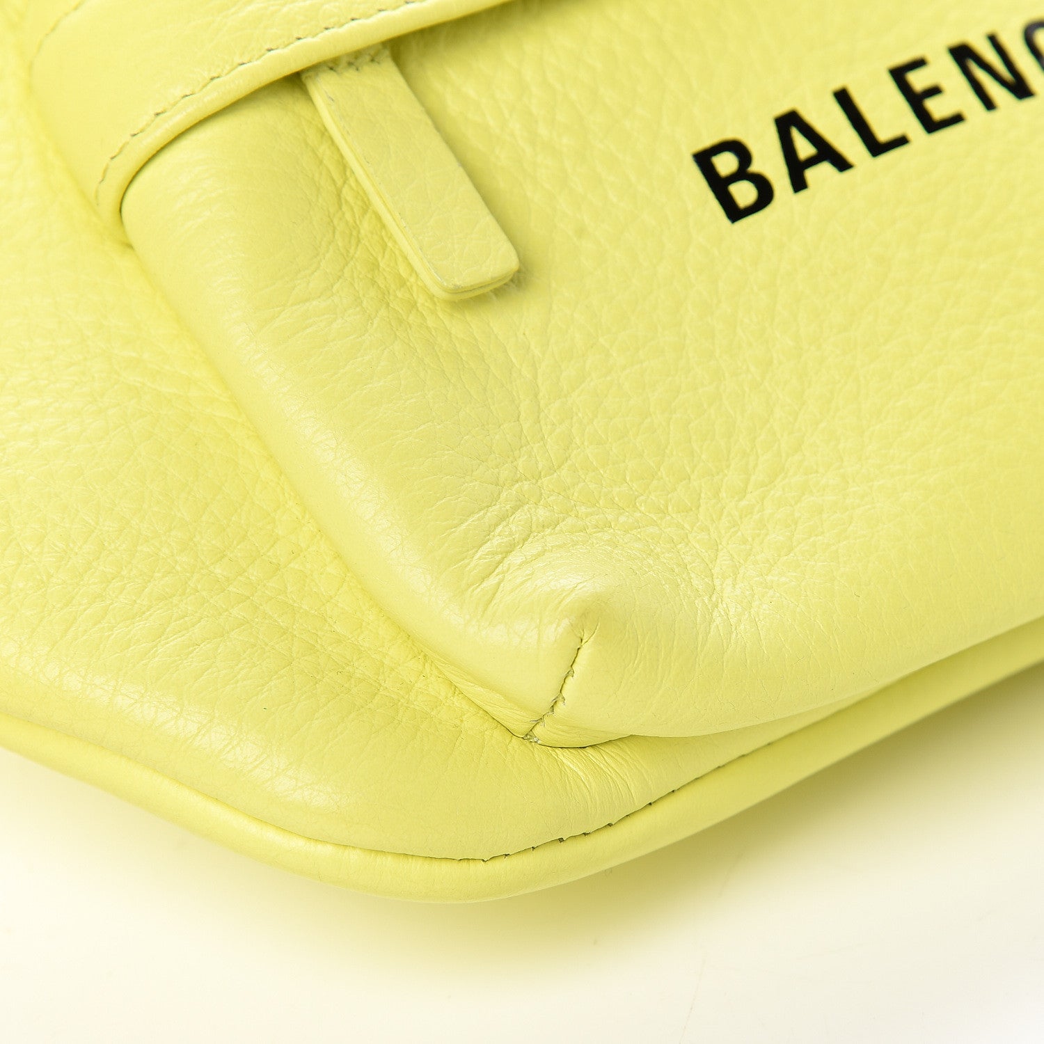 Balenciaga Smooth Calfskin Logo Large Everyday Beltpack Acid Green 11 of 12