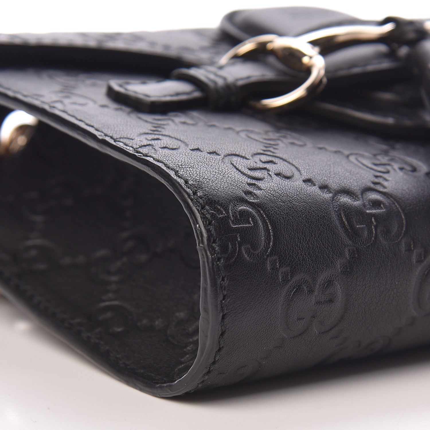 Gucci Guccissima Mini Emily Shoulder Bag Black 9 of 10