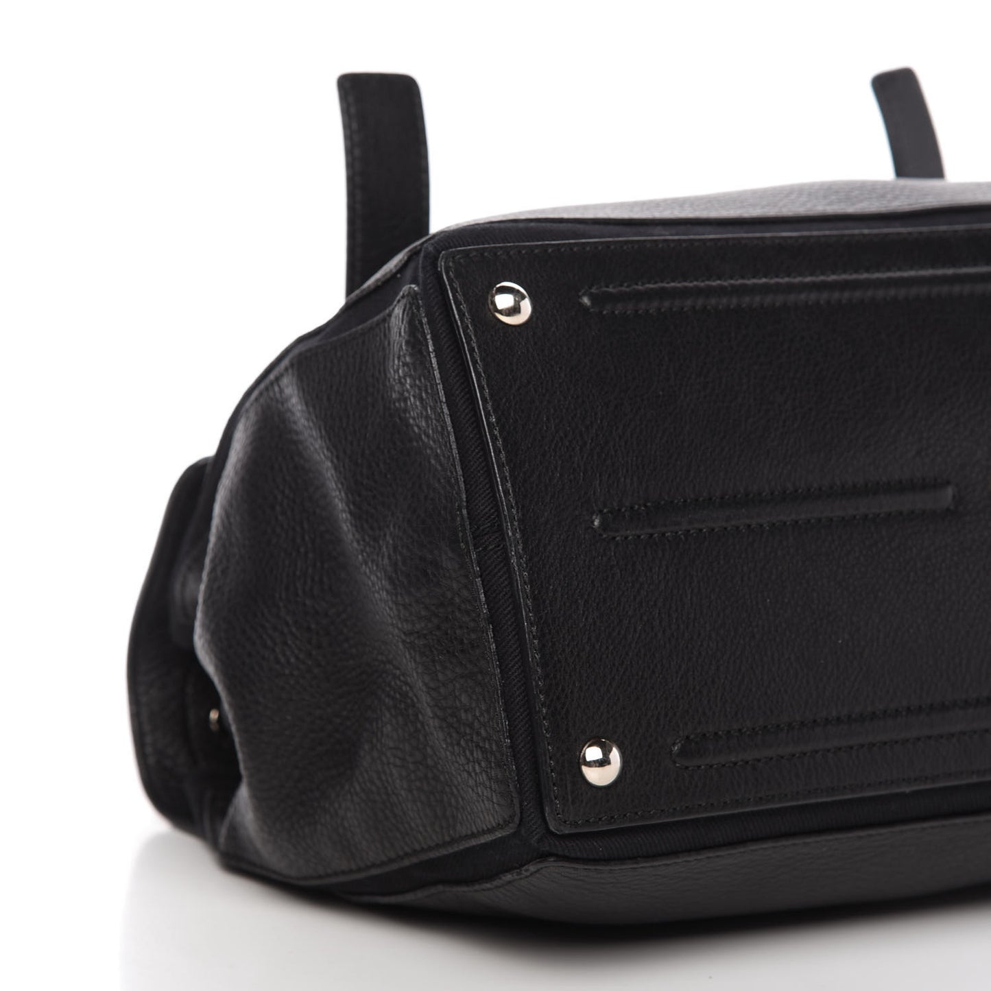 Calfskin Canvas Medium Muse Two Black