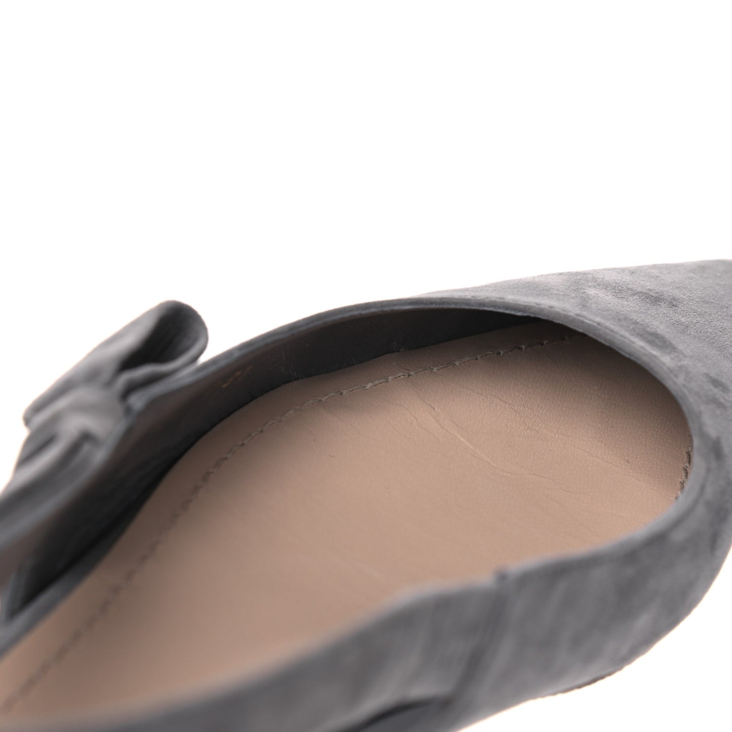 Suede Sweet D Sling-Back Ballet Flats 37 Grey