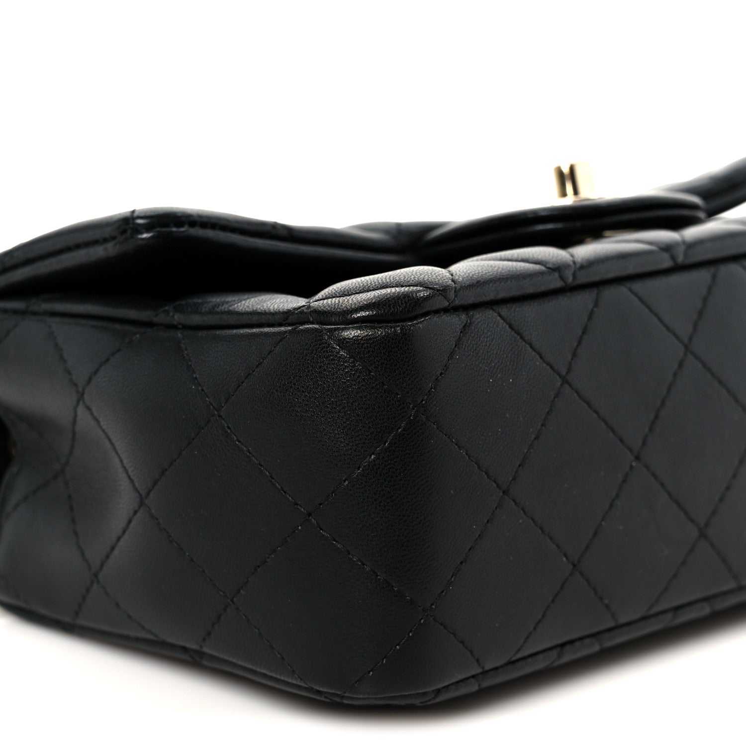 Chanel Lambskin Quilted Mini Rectangular Flap Black 10 of 12