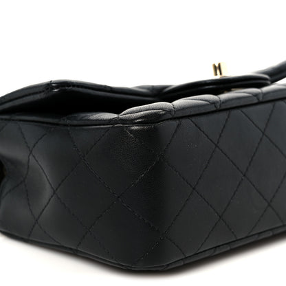 Chanel Lambskin Quilted Mini Rectangular Flap Black 10 of 12