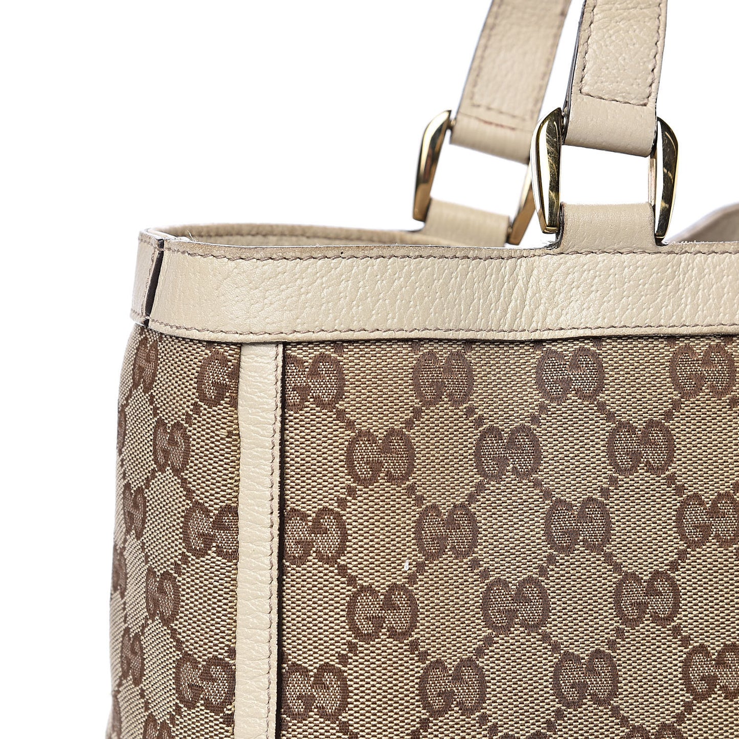 Monogram Medium Abbey Tote White