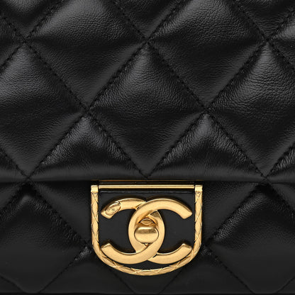 Chanel Lambskin Quilted Mini Flap Black 7 of 10