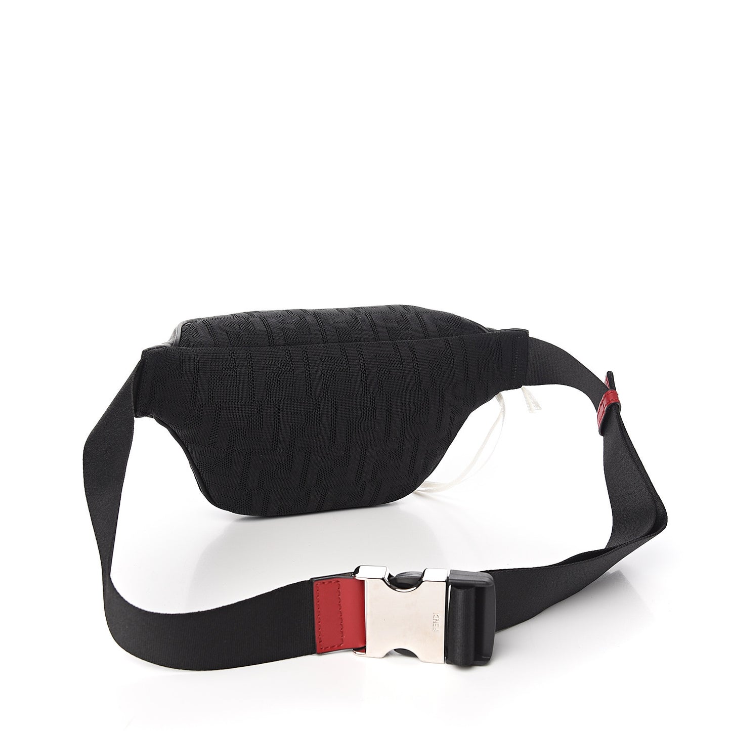Neoprene Mesh Vitello Grace FF Pocket Belt Bag Black