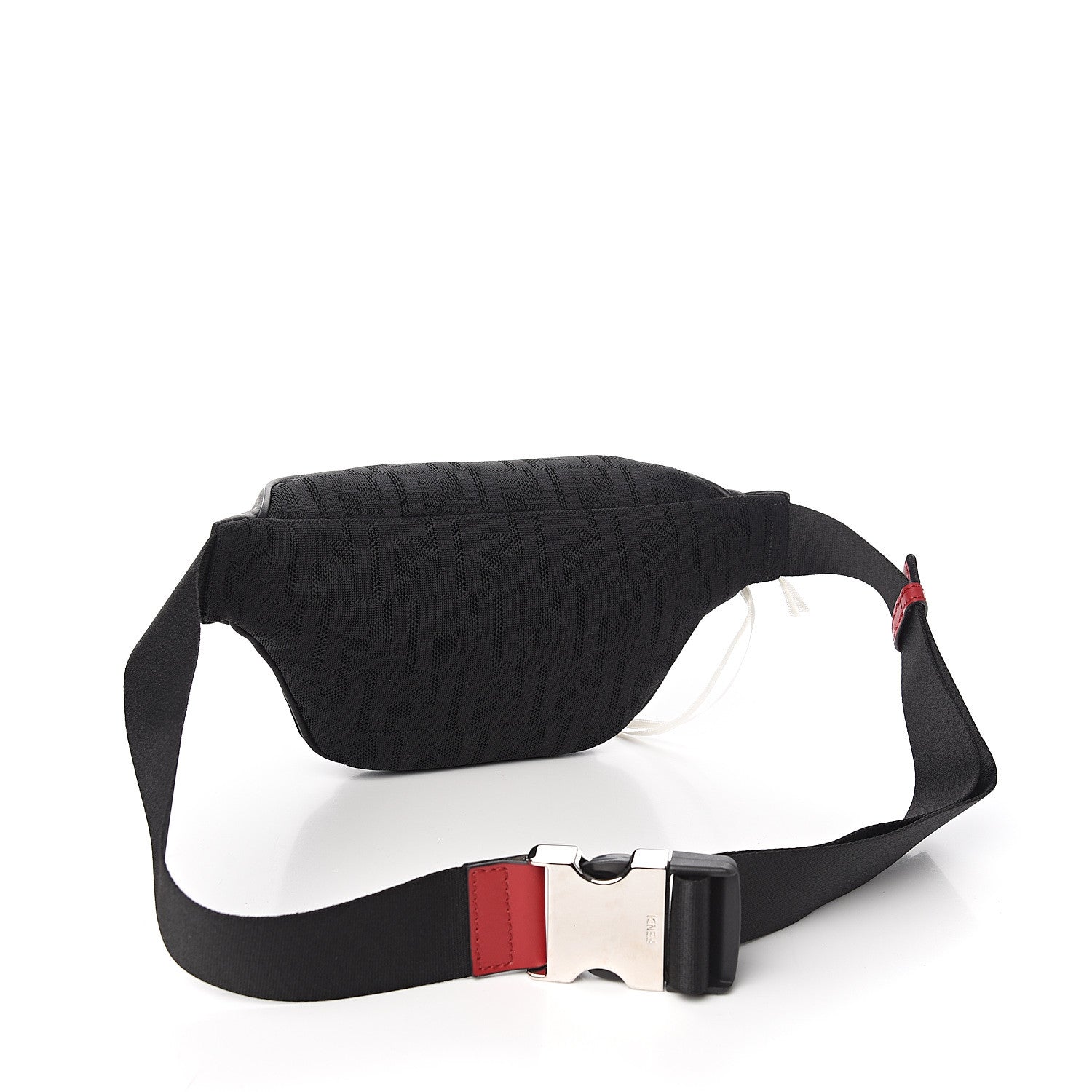 Fendi Neoprene Mesh Vitello Grace FF Pocket Belt Bag Black 2 of 9