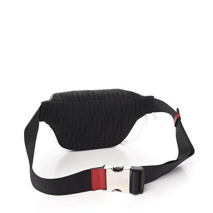 Fendi Neoprene Mesh Vitello Grace FF Pocket Belt Bag Black 2 of 9