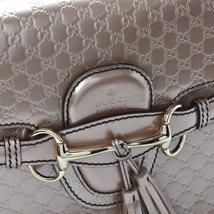 Gucci Shine Microguccissima Medium Emily Chain Shoulder Bag Dark Cipria 12 of 13