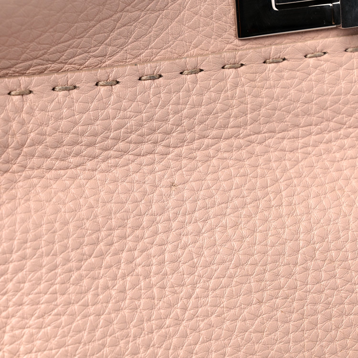 Fendi Cuoio Romano Selleria Bi-Color Medium Peekaboo Iconic Satchel Rosa Plaster Pesca 15 of 18
